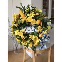 Wianek na drzwi Cytryny "Ciao Bella" 50 cm